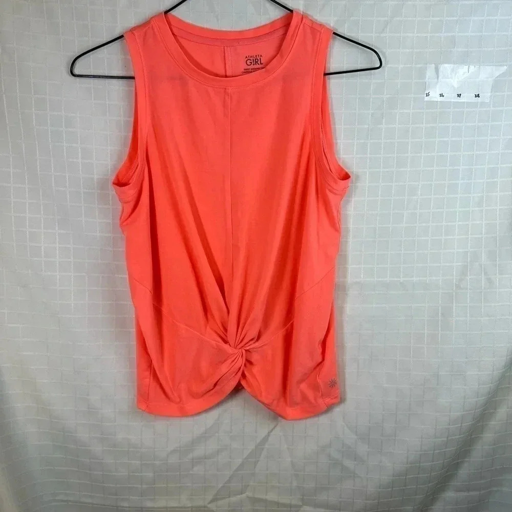 Athleta Girl Extra Large Fluorescent Orange Shirt Tank Top Size Xl